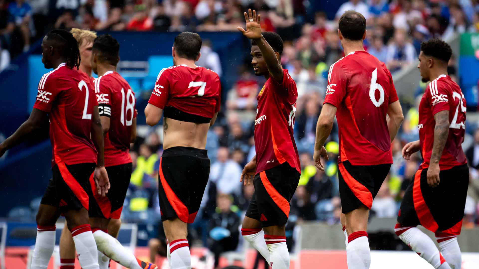 Amad opens the scoring for Man Utd v Rangers Manchester United