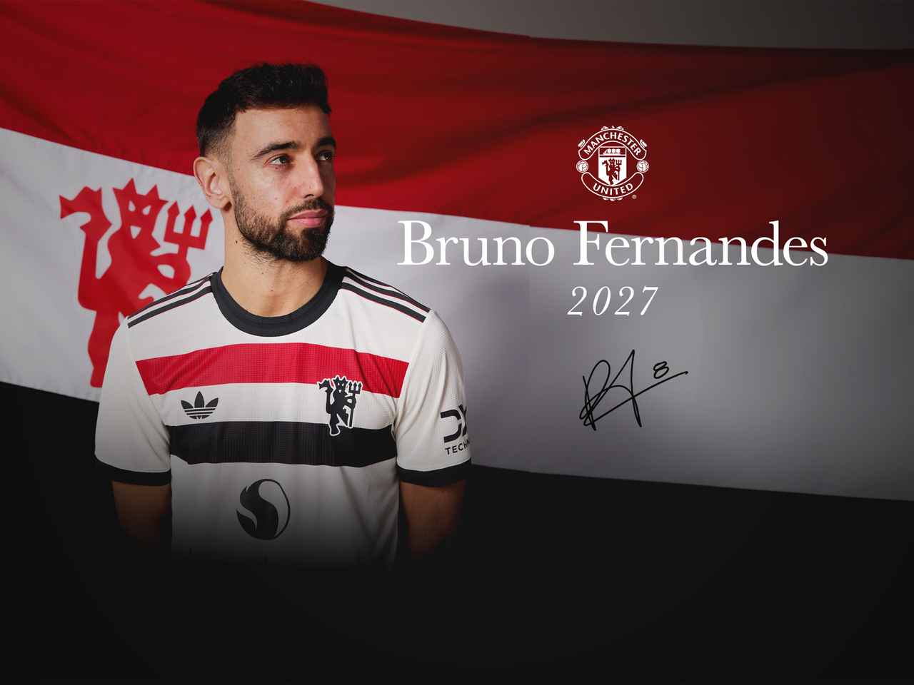 ブルーノ・フェルナンデス マンチェスター・ユナイテッド発行直筆