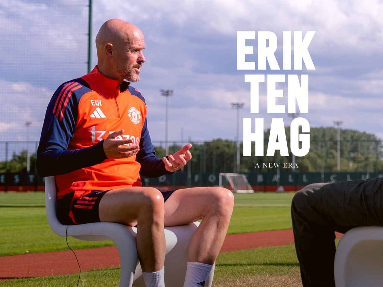 Erik ten Hag being interviewed.