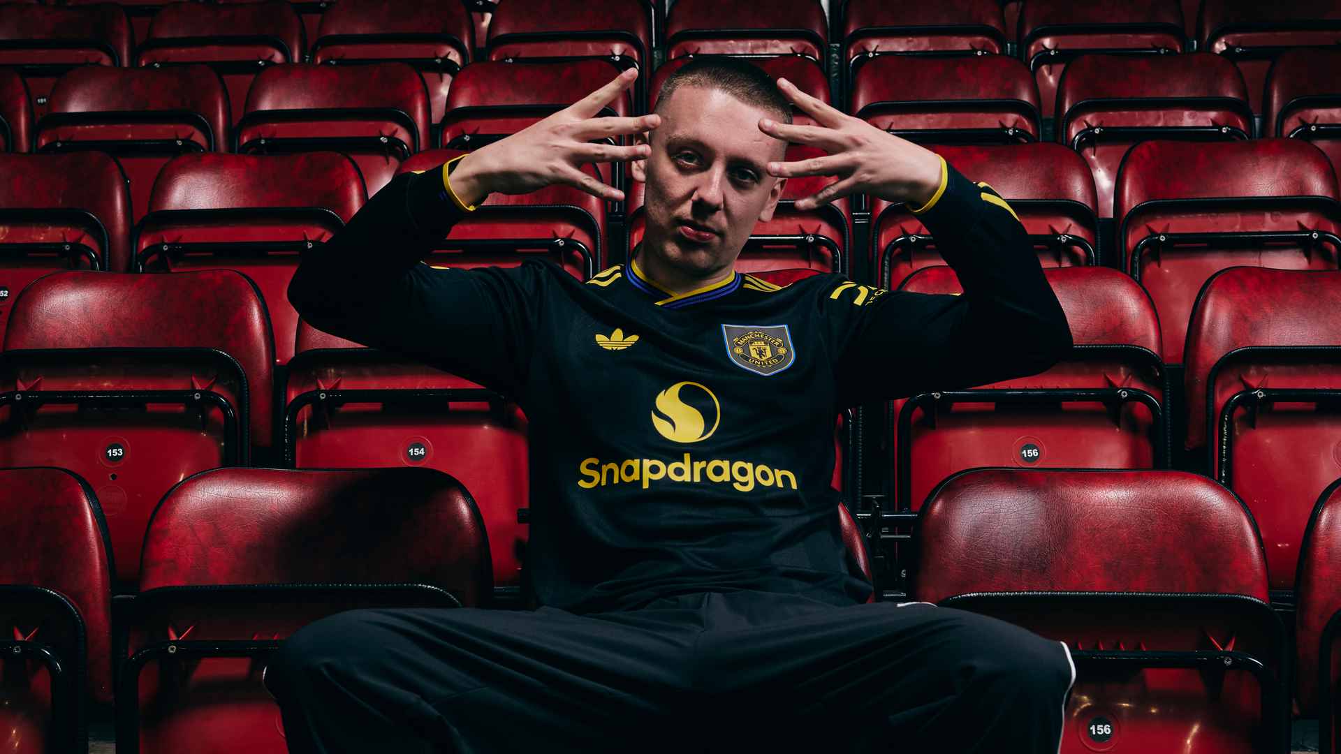 Aitch in the adidas third shirt