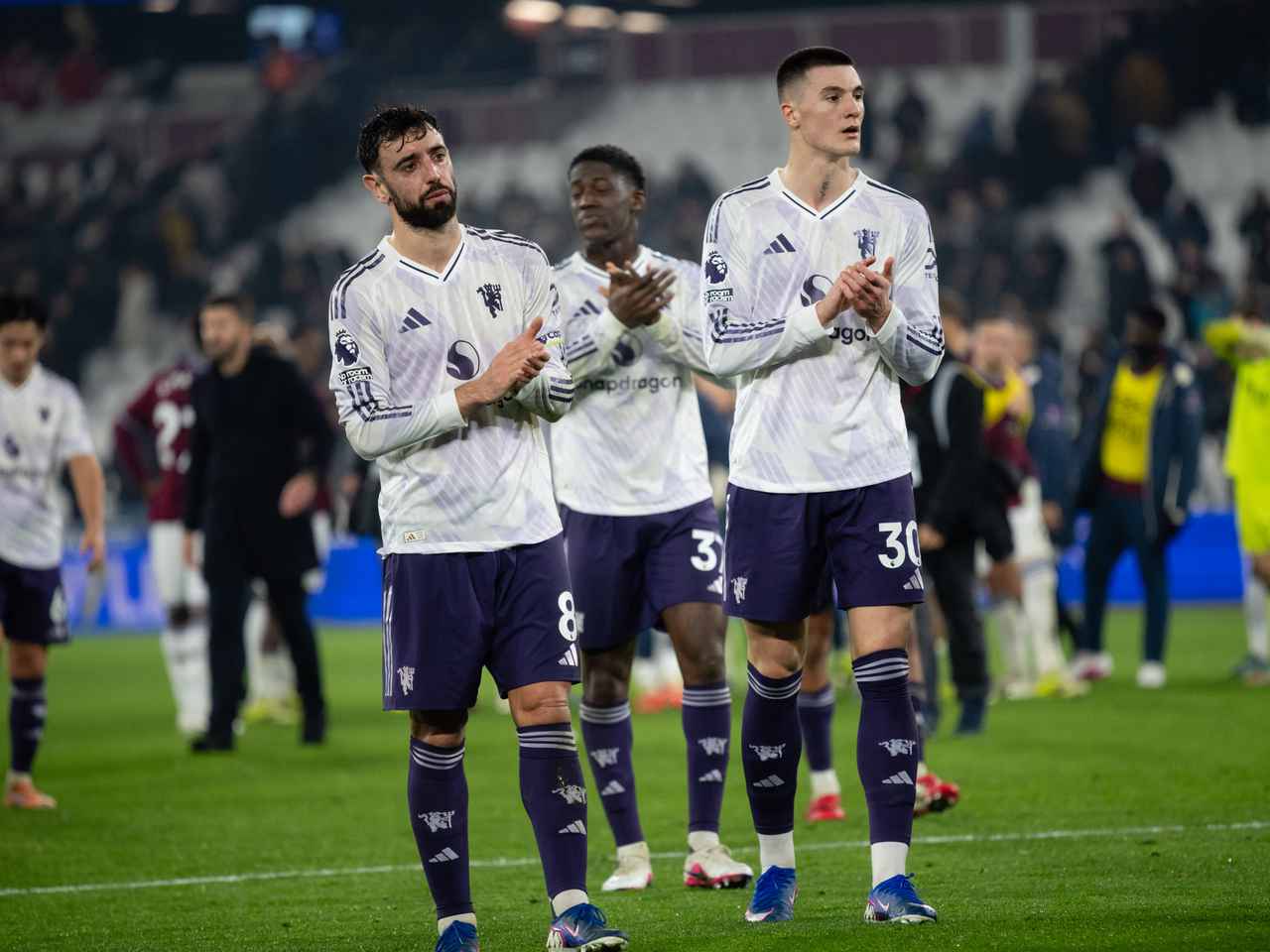 웨스트햄 대 맨유 경기 장면