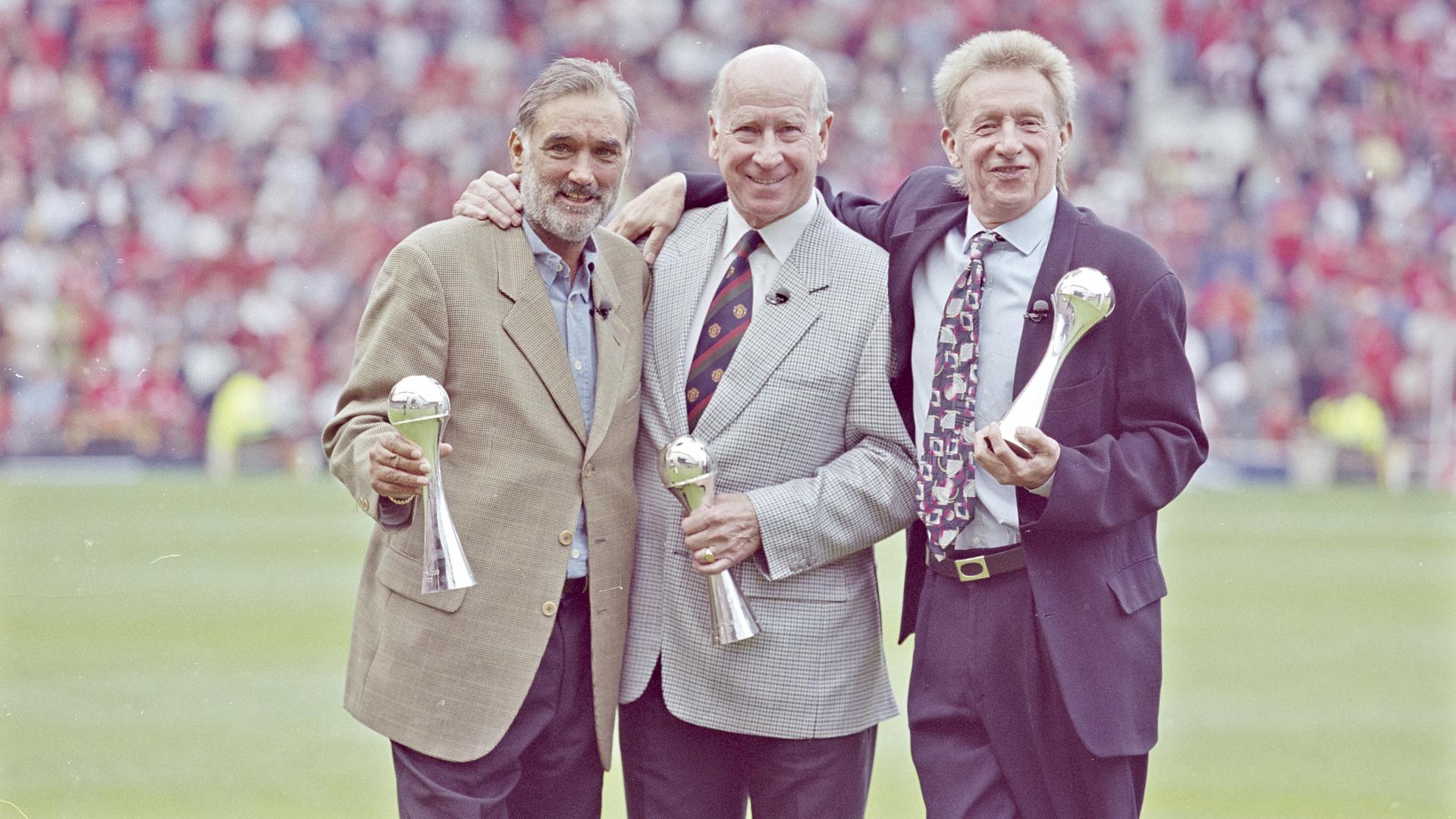 George Best, Bobby Charlton and Denis Law.